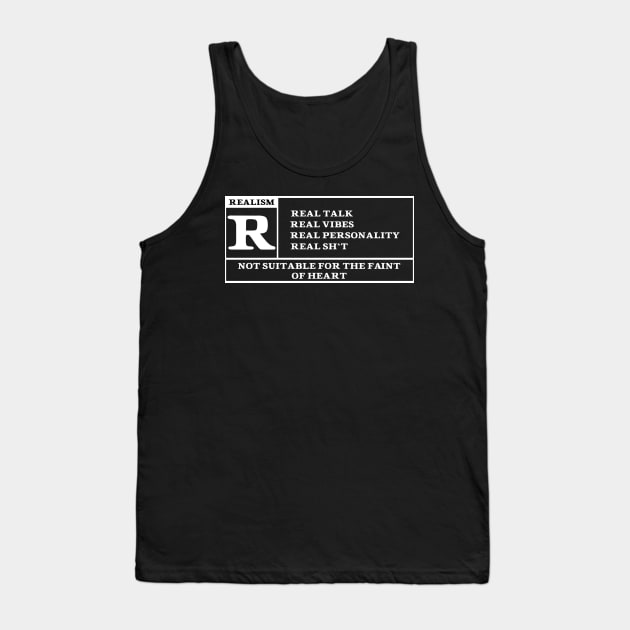 Rated R for Realism Black/White Tank Top by JulzD4W